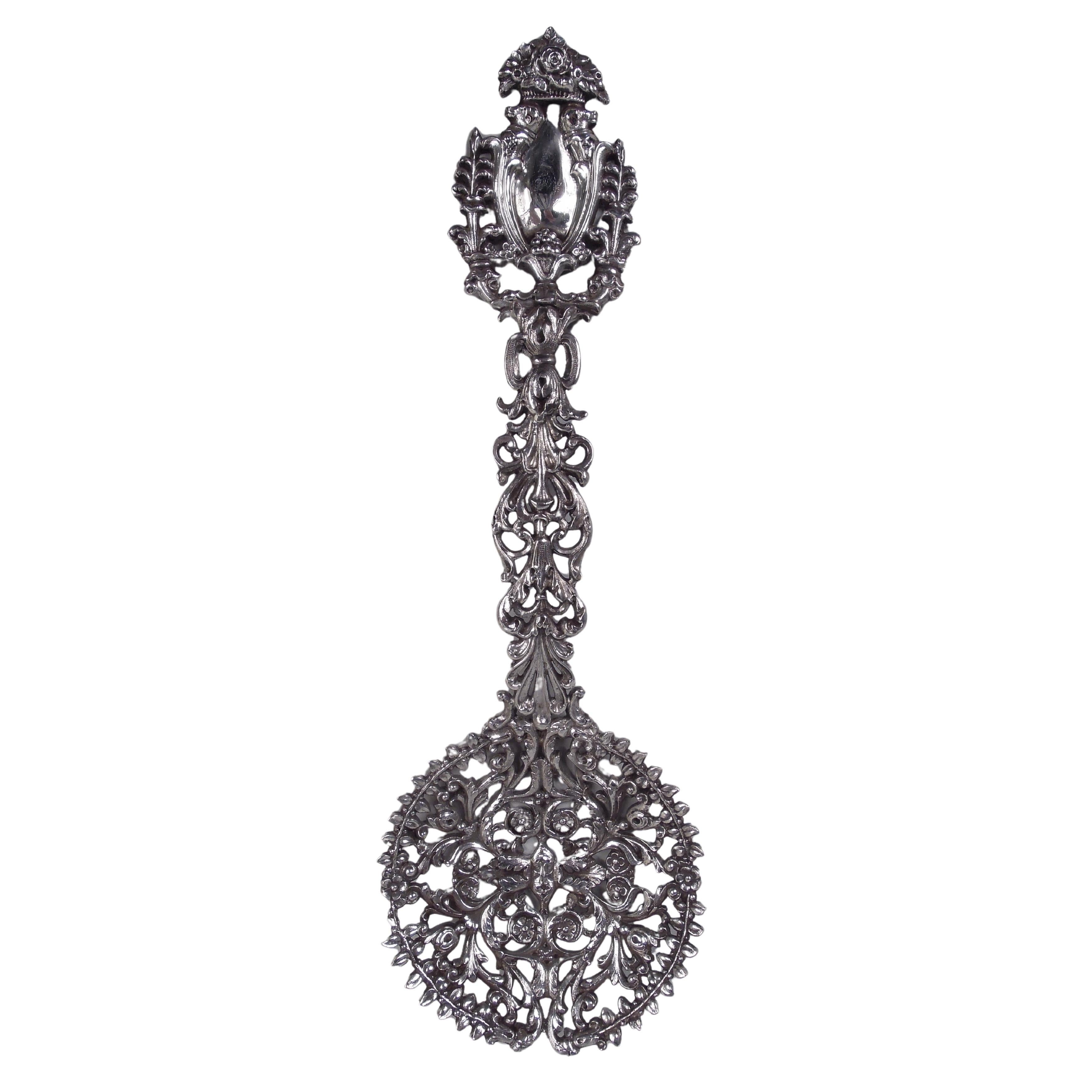 Antico cucchiaio per bonbon in argento Tiffany Vittoriano Classico