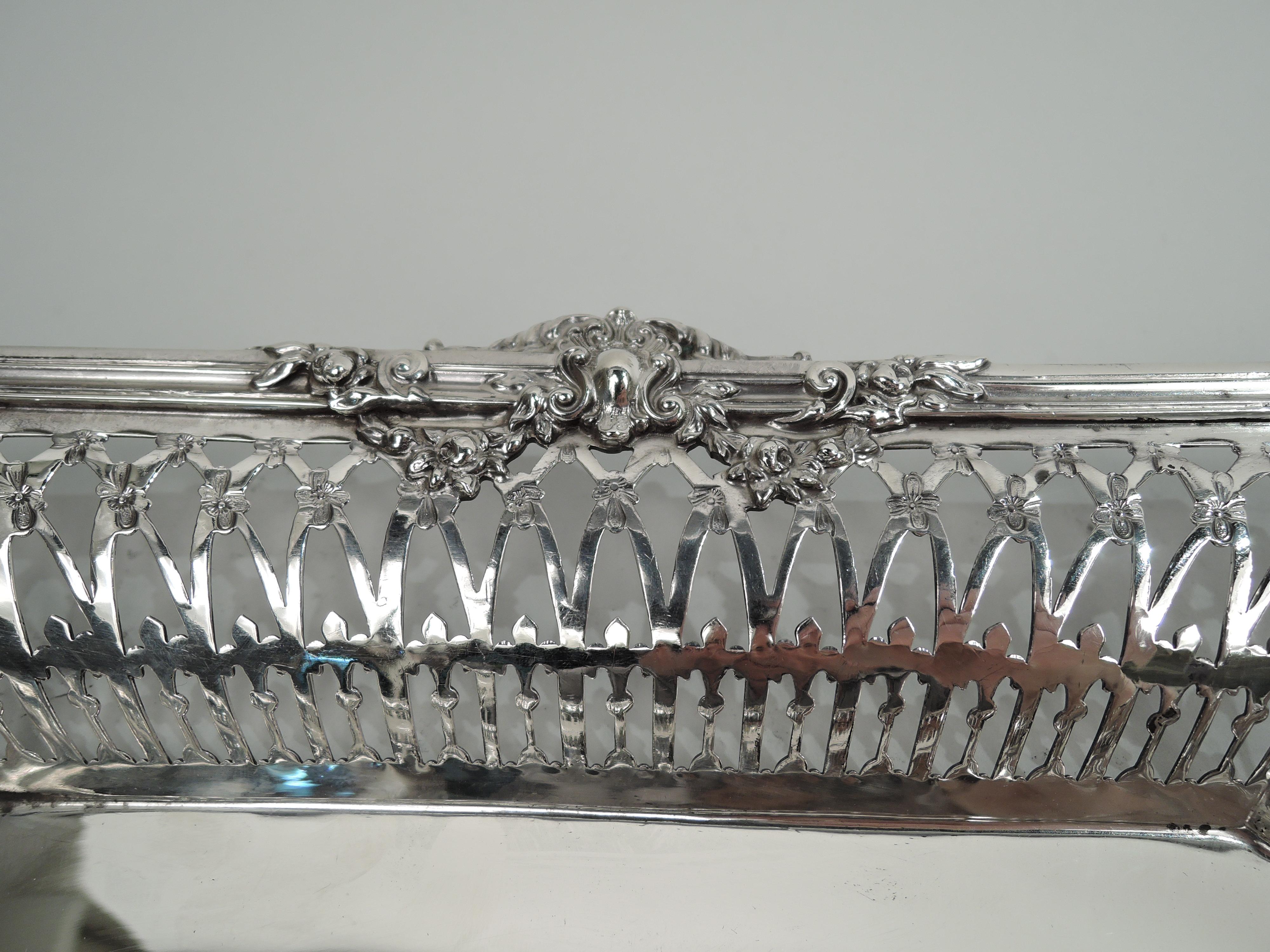 American Antique Tiffany Victorian Classical Sterling Silver Bread Tray