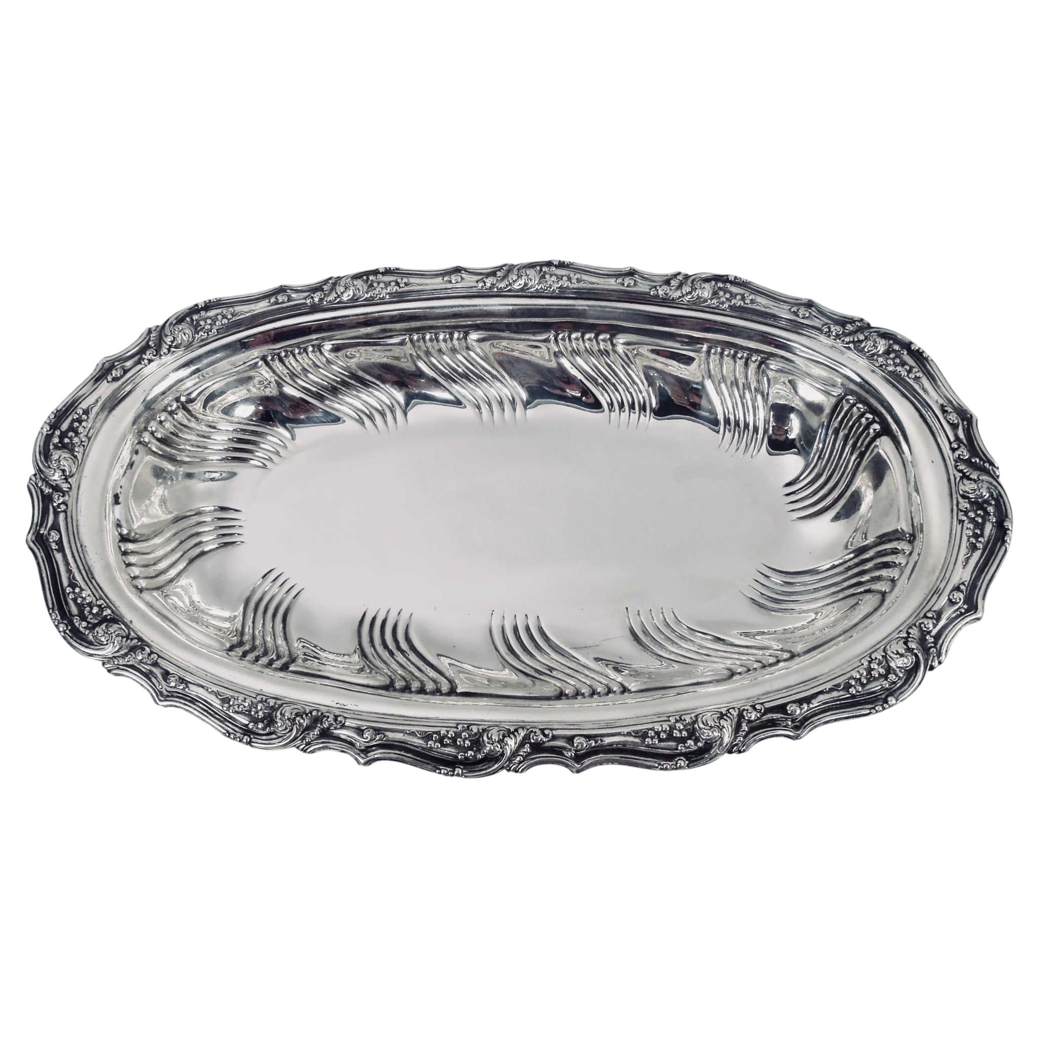 Antique Tiffany Victorian Classical Sterling Silver Bread Tray