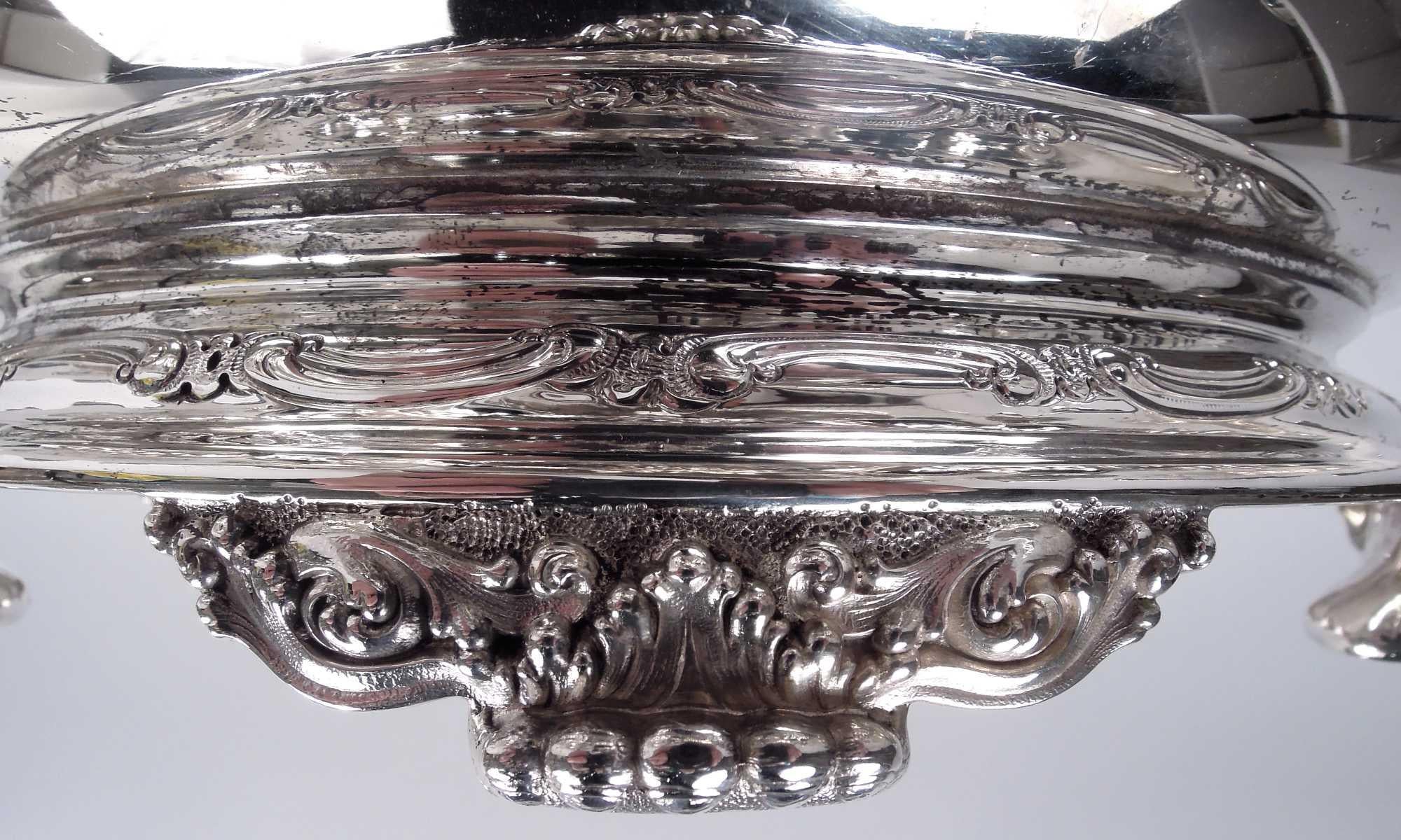 Early 20th Century Antique Tiffany Victorian Classical Sterling Silver Centerpiece Bowl For Sale