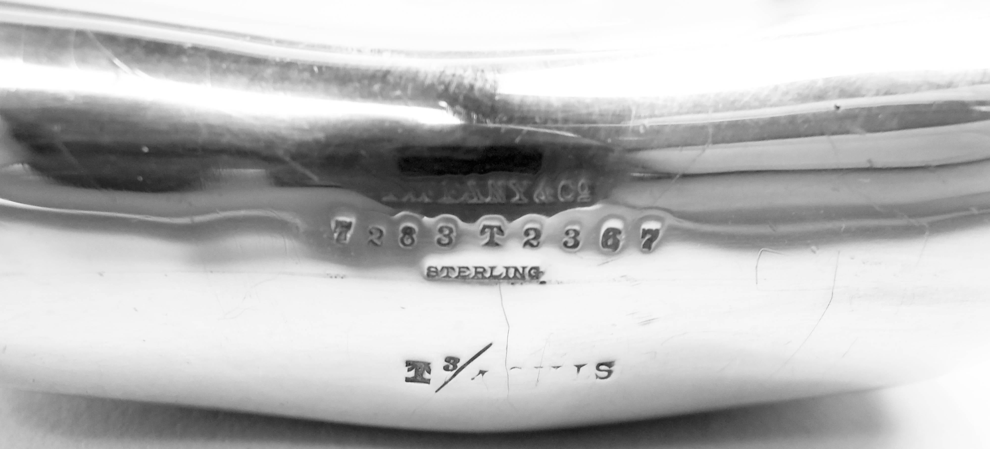 Antique Tiffany Victorian Classical Sterling Silver Rugby Flask 4