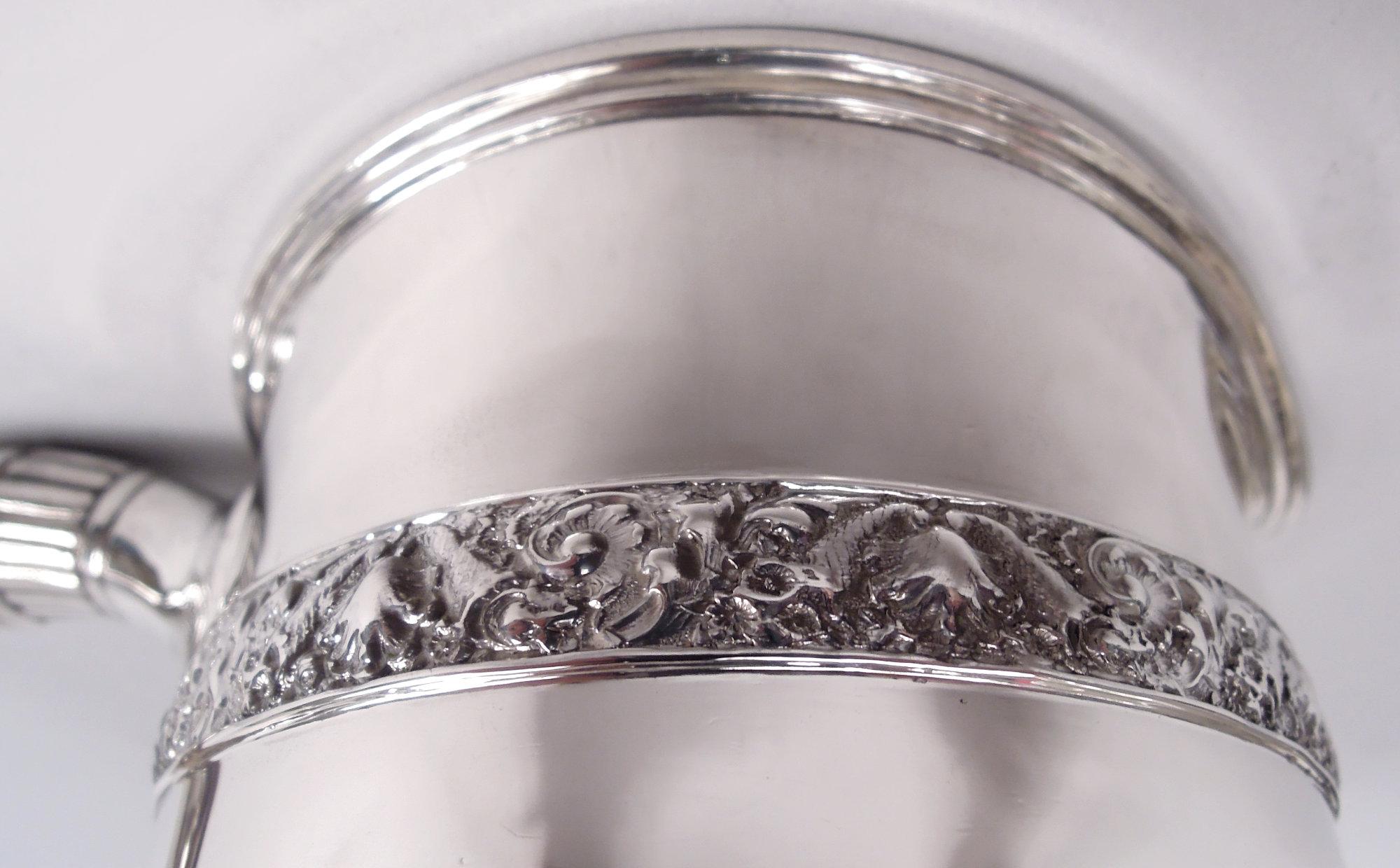 19th Century Antique Tiffany Victorian Classical Sterling Silver Water Pitcher For Sale