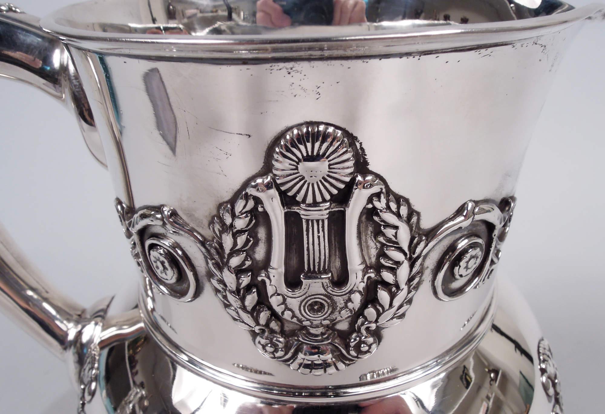 19th Century Antique Tiffany Victorian Classical Sterling Silver Water Pitcher