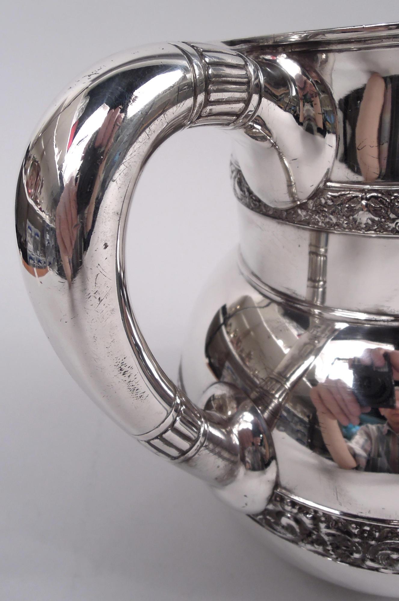 Antique Tiffany Victorian Classical Sterling Silver Water Pitcher For Sale 3