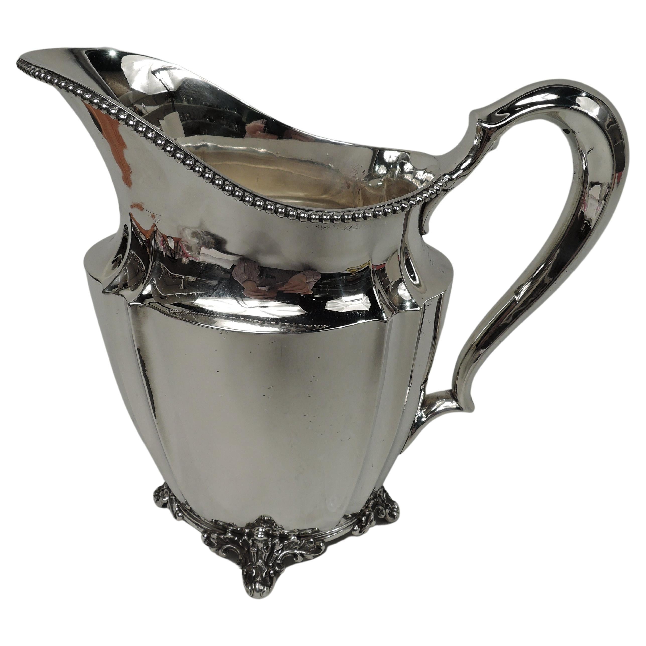 Antique Tiffany Victorian Classical Sterling Silver Water Pitcher For Sale