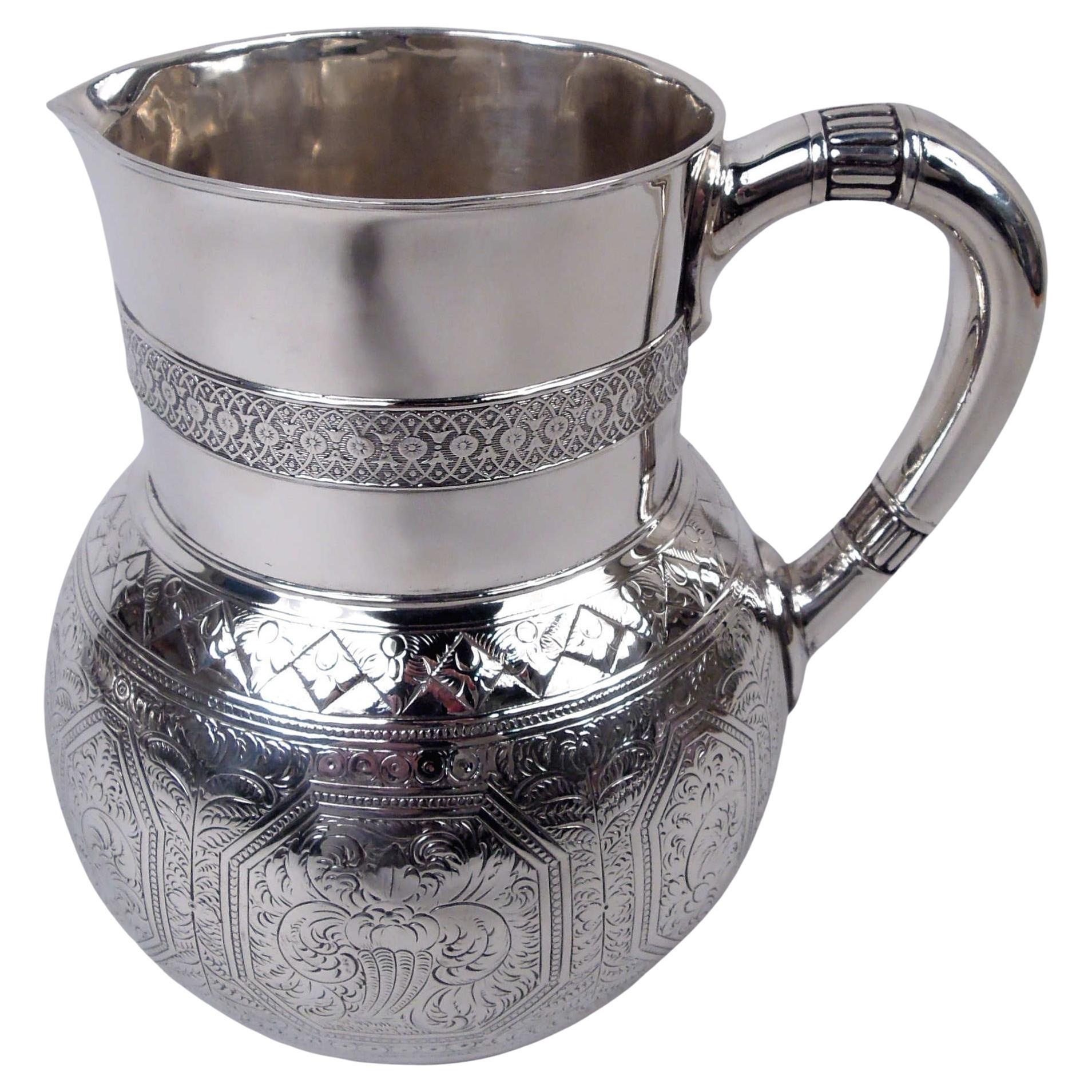 Antique Tiffany Victorian Classical Sterling Silver Water Pitcher