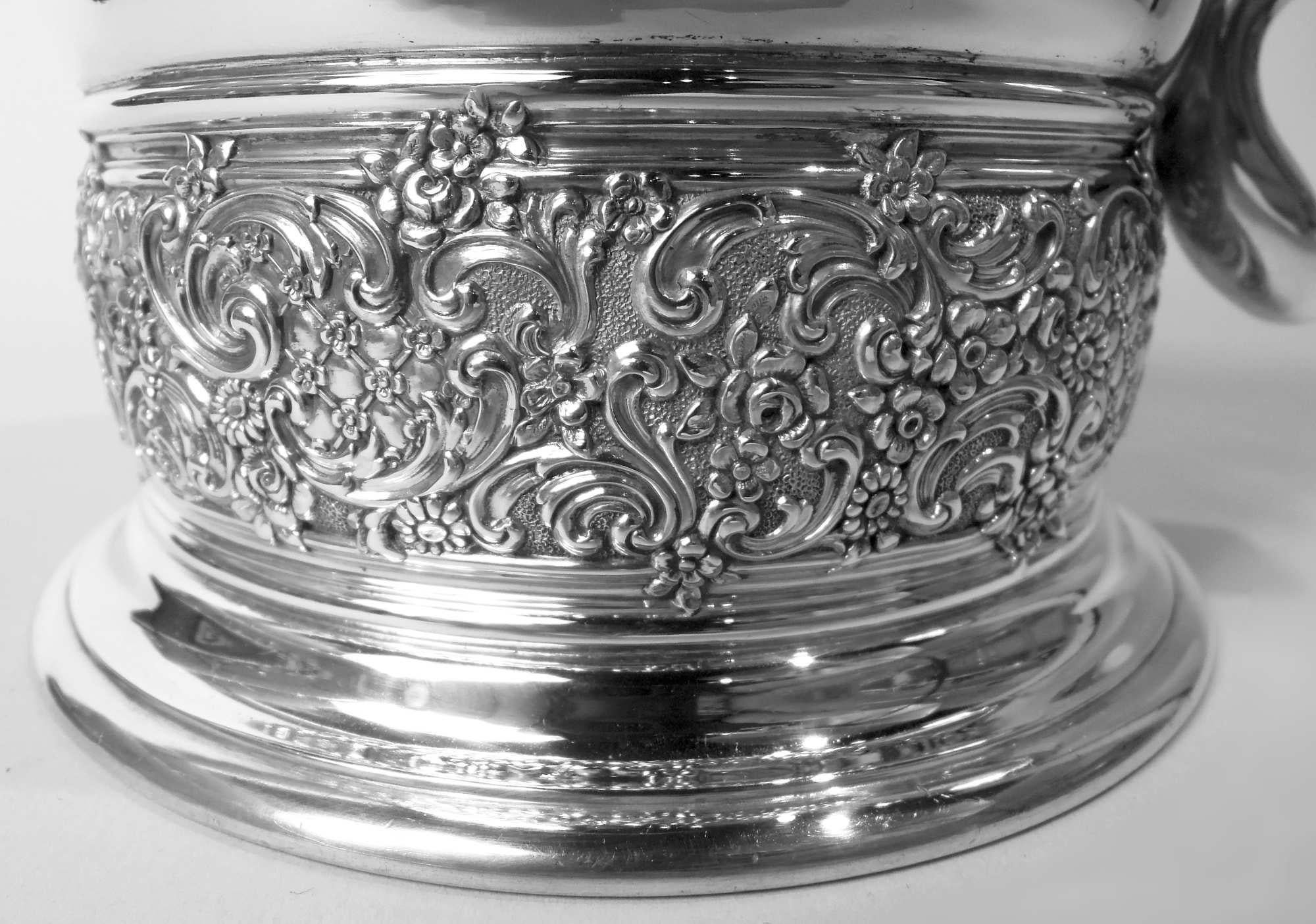 Antigua jarra de plata de ley Tiffany Victorian Georgian siglo XIX en venta
