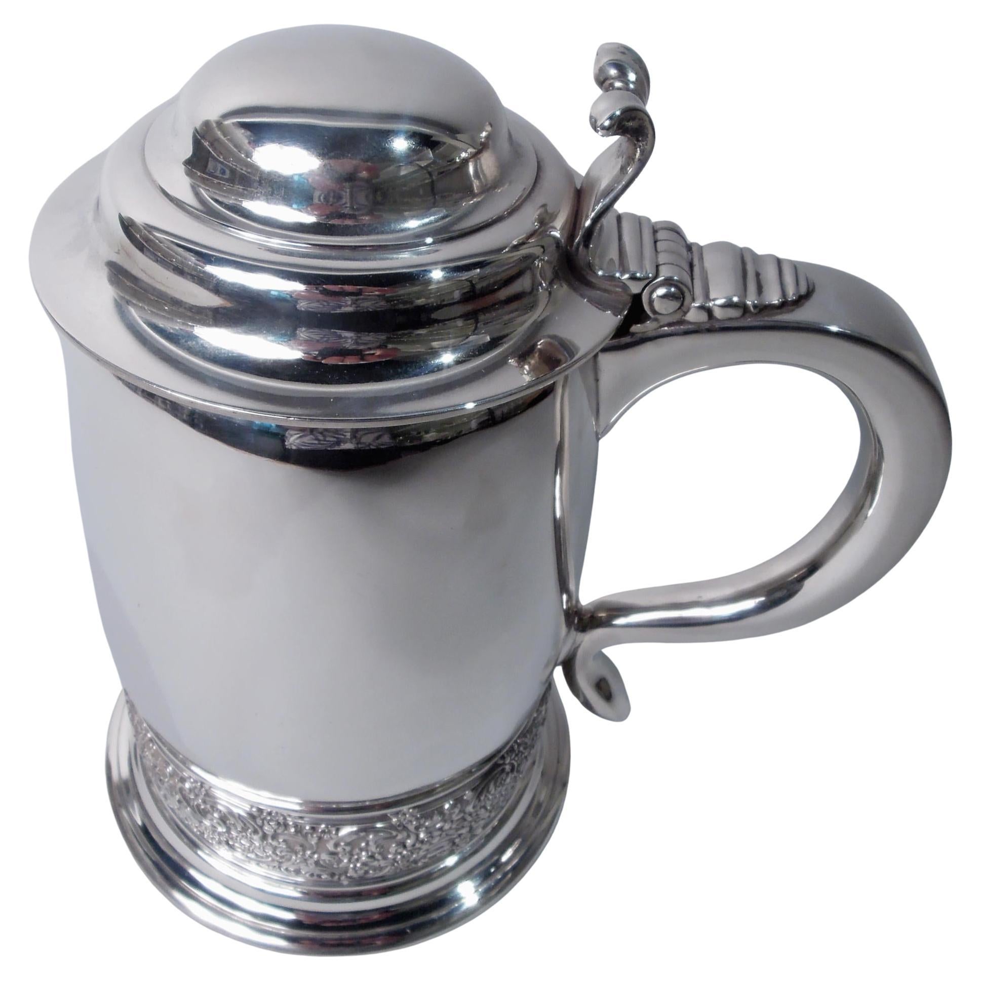 Antik Tiffany Viktorianisch Georgianisch Sterling Silber Tankard
