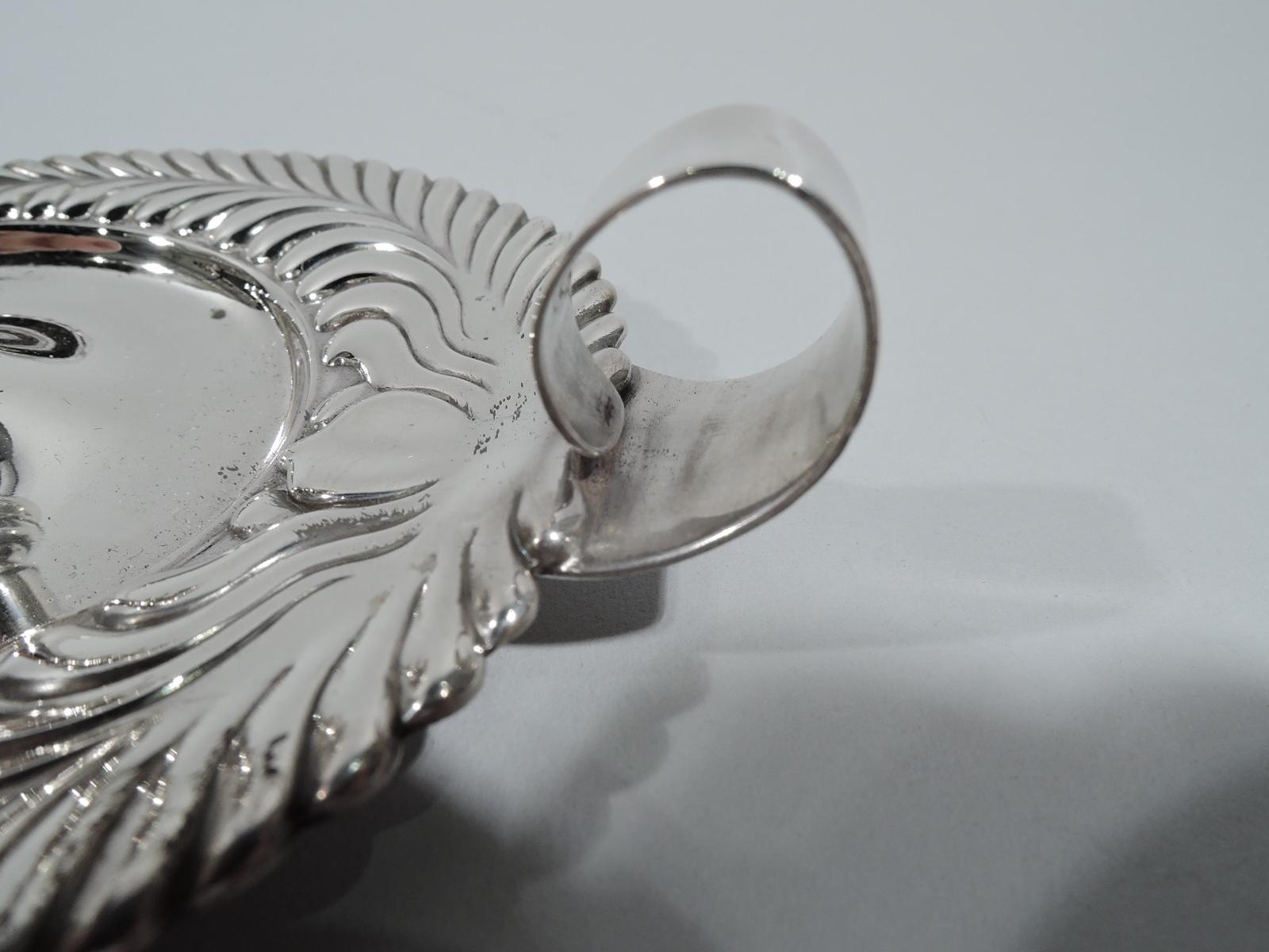 American Antique Tiffany Wave Edge Sterling Silver Chamberstick