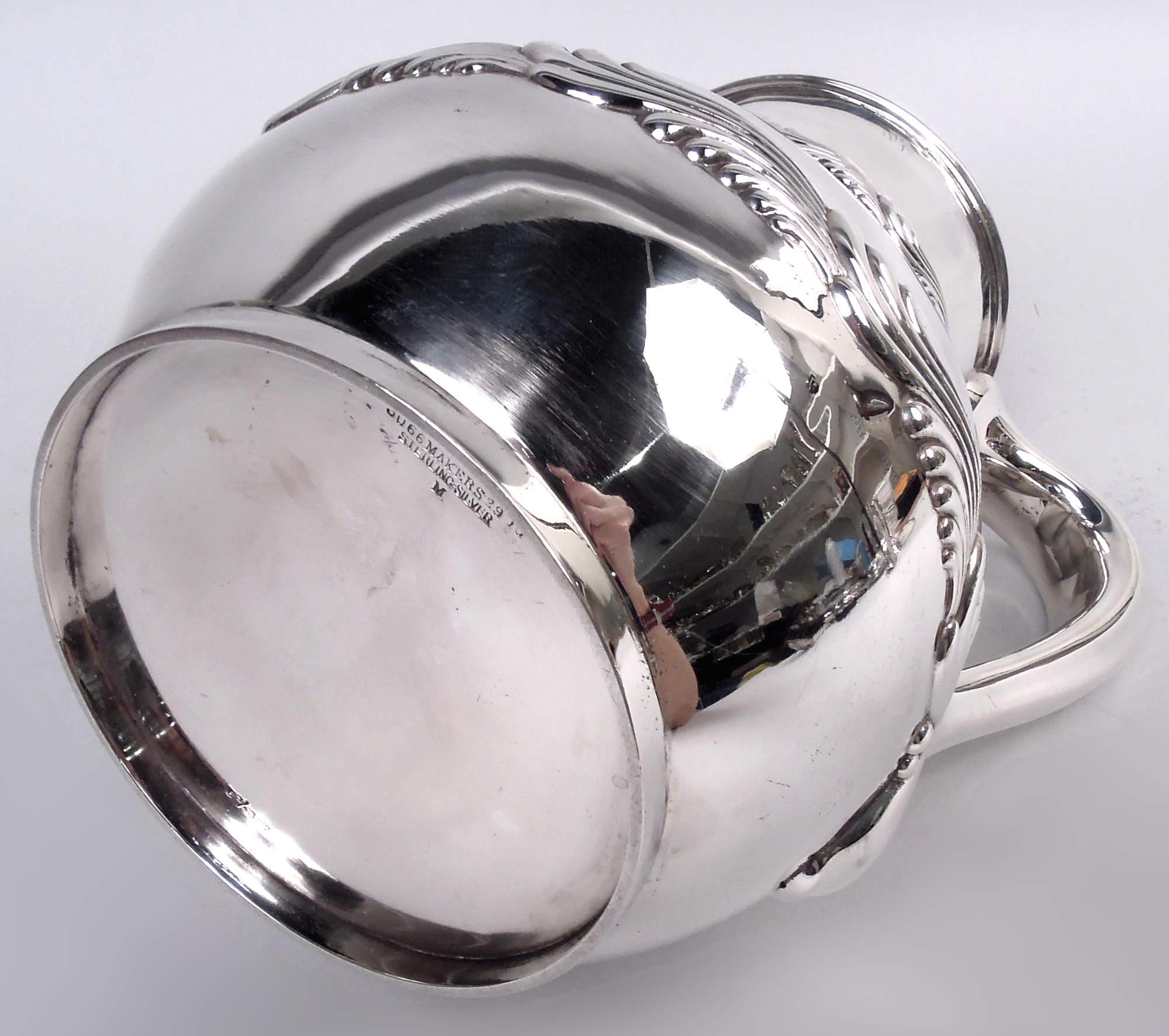 Antike Tiffany Welle Rand Sterling Silber Wasserkrug im Angebot 3