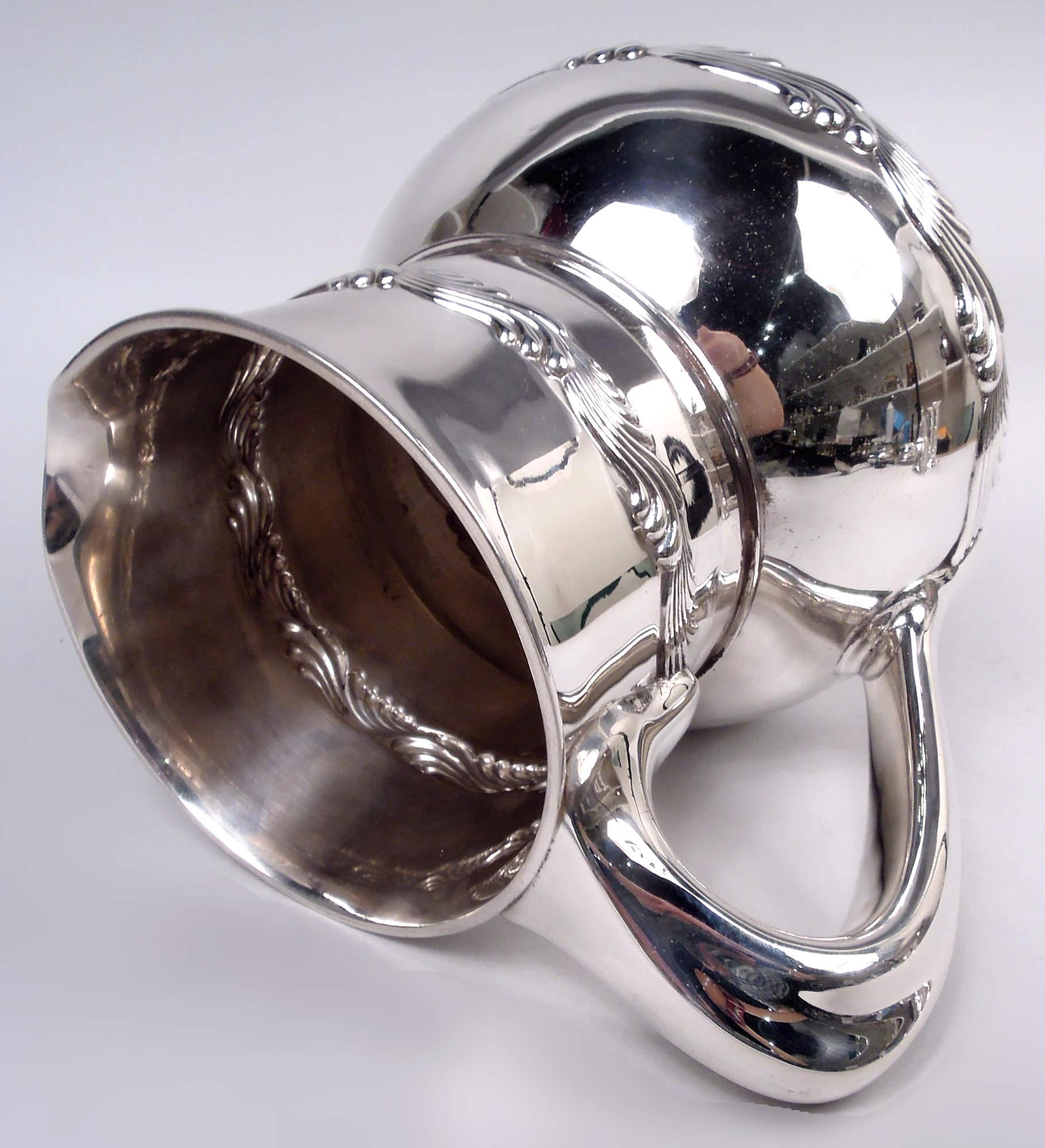 Antike Tiffany Welle Rand Sterling Silber Wasserkrug im Angebot 2