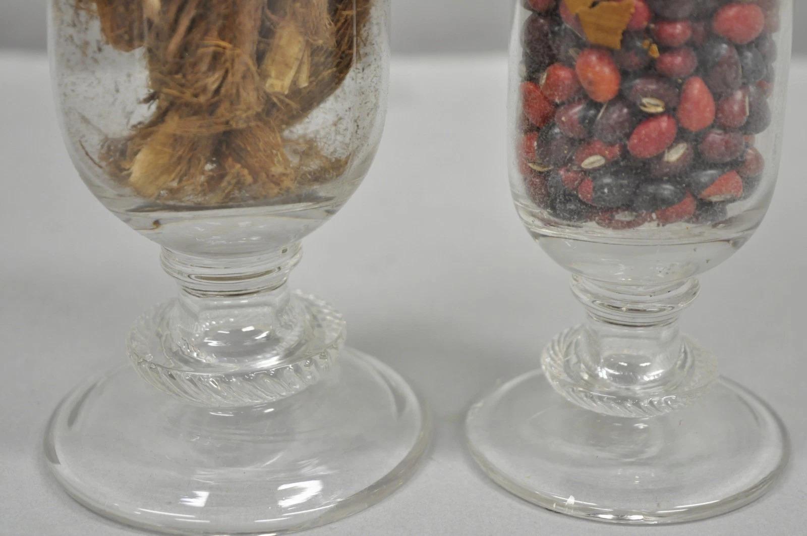 Inconnu Pots à confiserie anciens en verre Dakota de Tiffin du Philadelphia Museum en vente