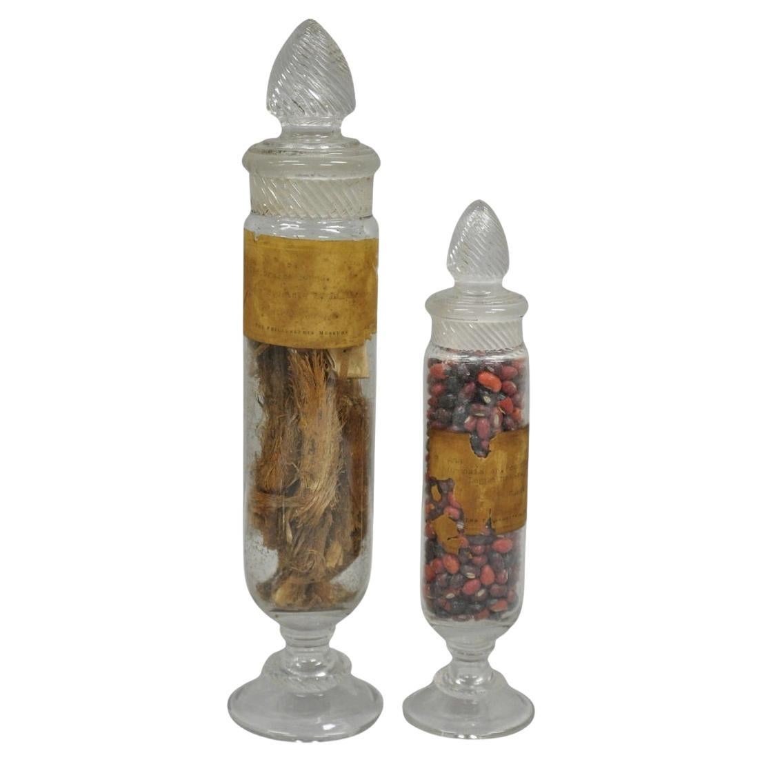 Pots à confiserie anciens en verre Dakota de Tiffin du Philadelphia Museum en vente