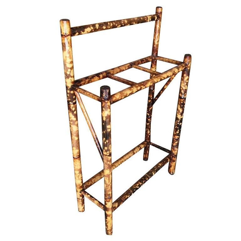 Restored Antique Tiger Bamboo Umbrella Stand at 1stdibs