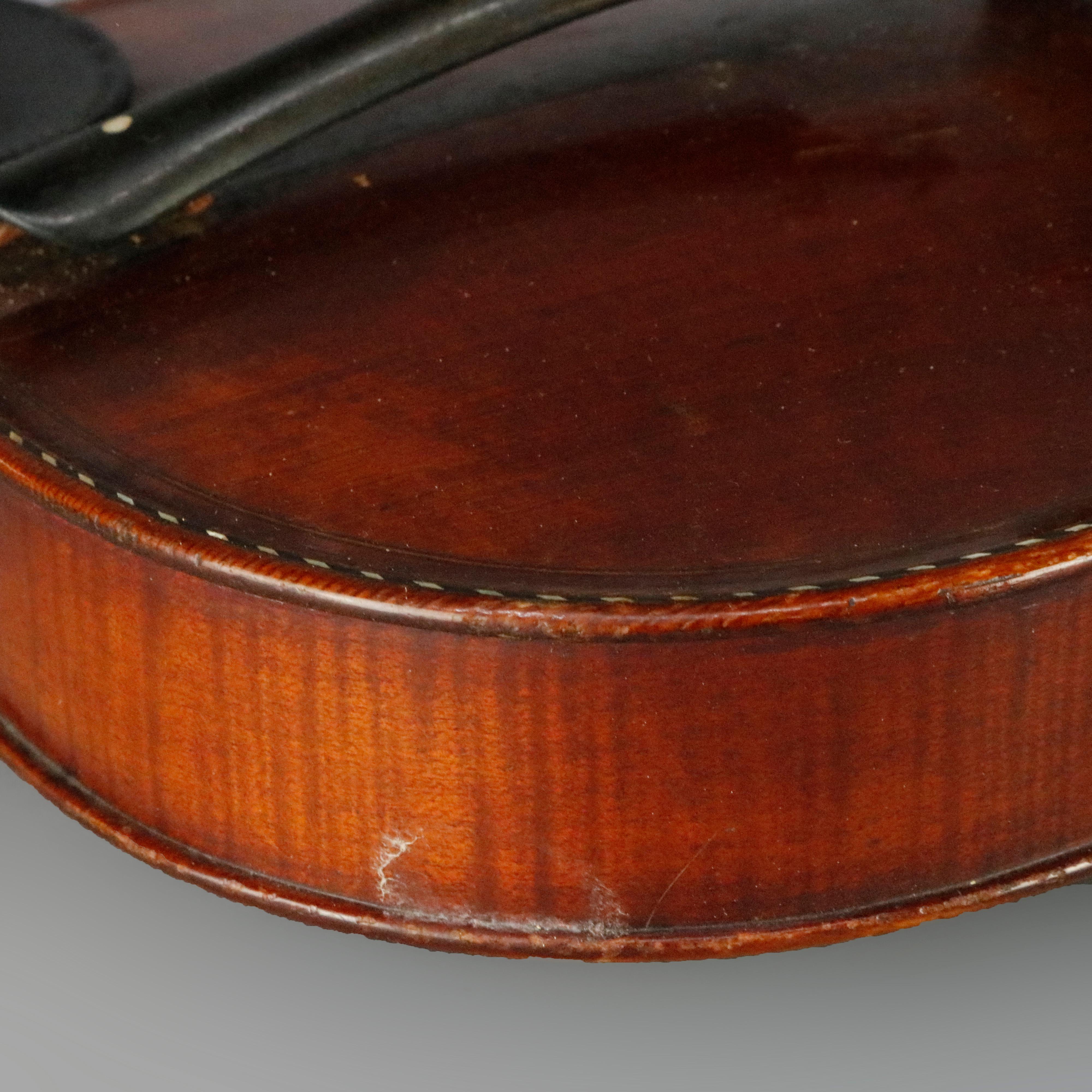 Antique Tiger Maple Violin with Case, Vincent Panormo, circa 1850 5