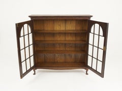 Antique Tiger Oak Bookcase, Display Cabinet, Scotland 1920, B2209