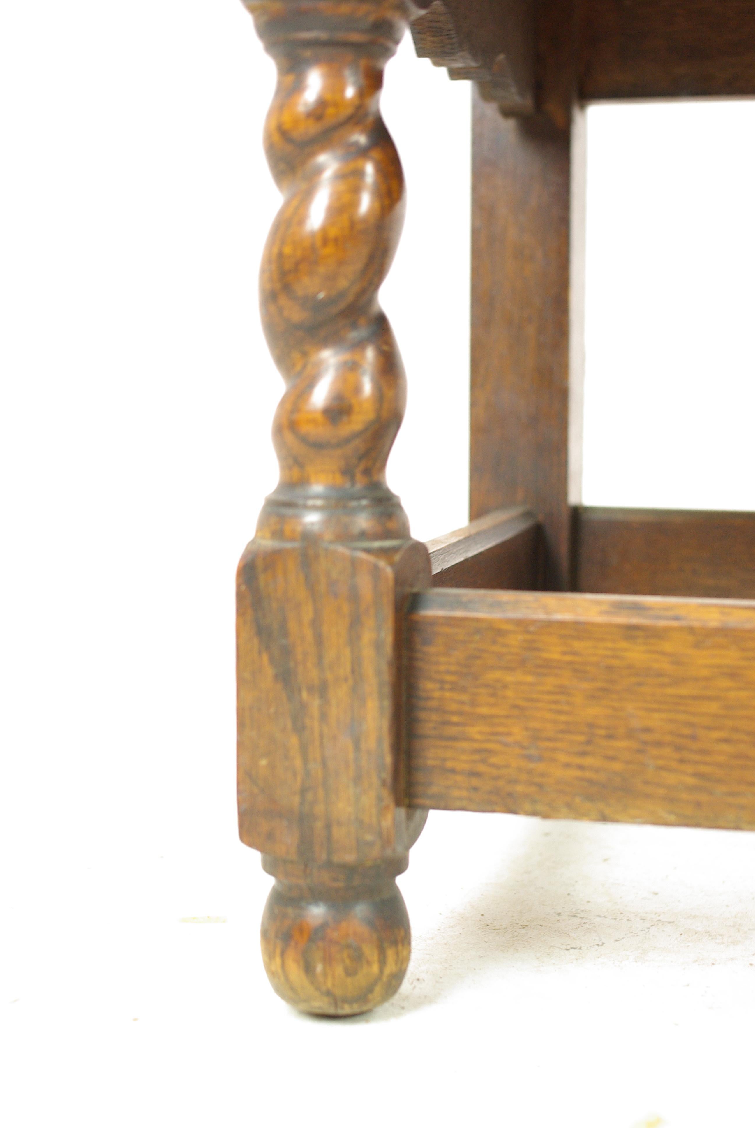 Antique Tiger Oak Bookcase, Three-Door Bookcase, Scotland, 1920 2