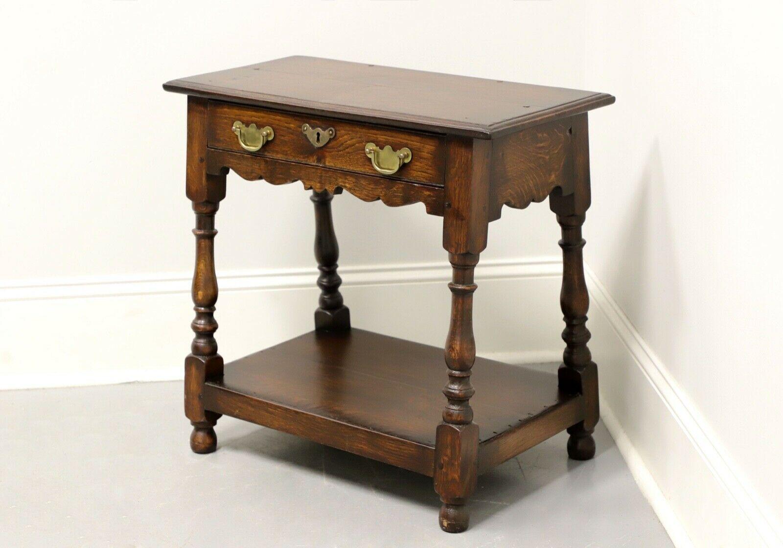 antique tiger oak side table