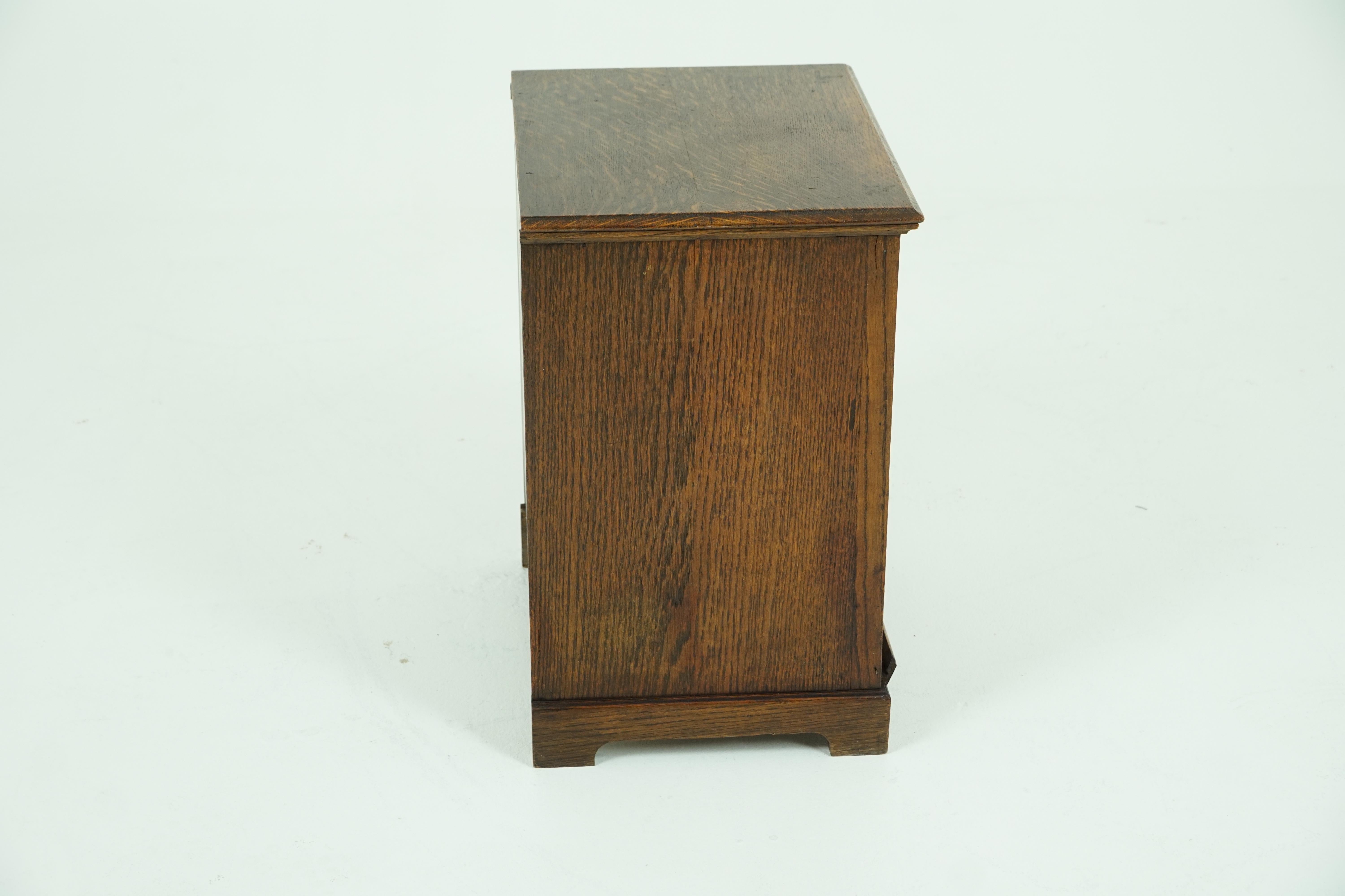Victorian Antique Tiger Oak Fall Front Coal Box, Coal Hod Tiger Oak, Scotland 1900, 1693