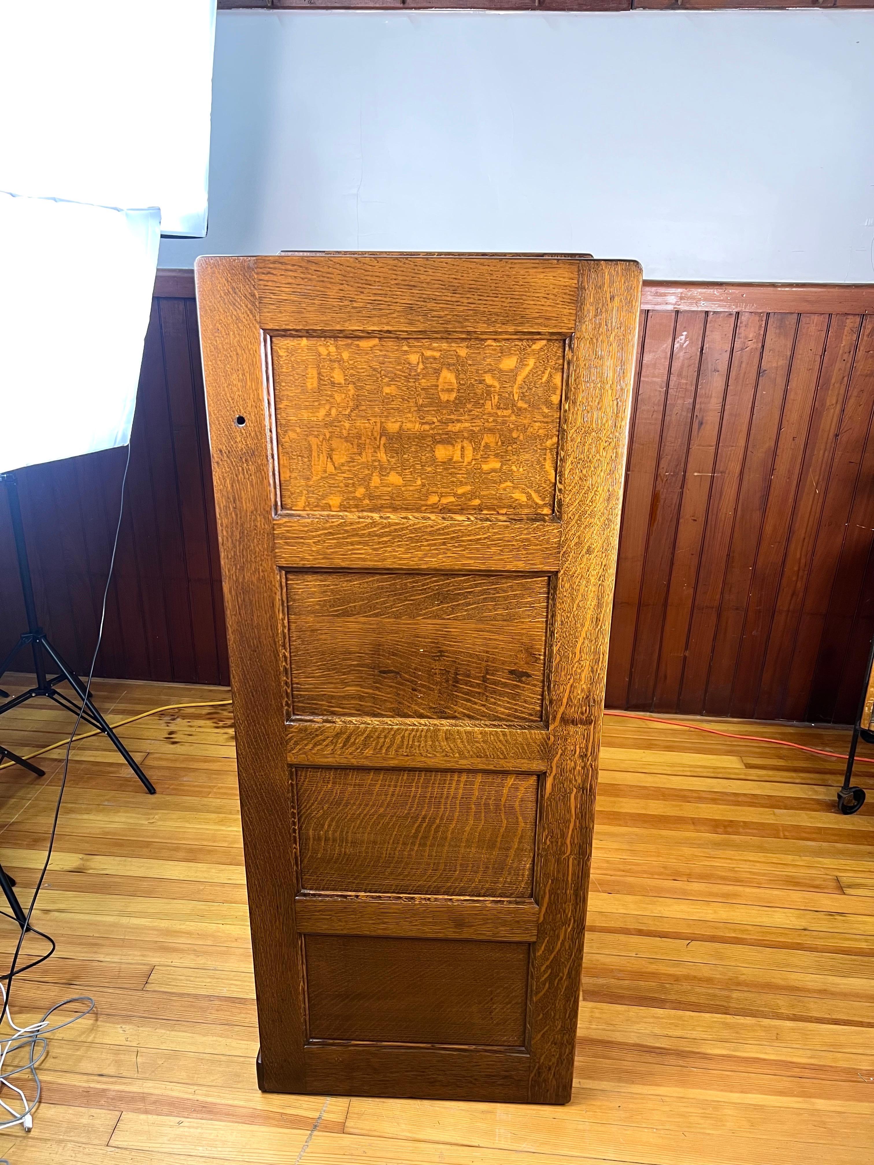 Antique Tiger Oak Flat File Cabinet 5