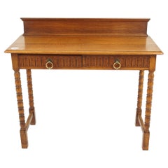 Used Tiger Oak Hall Table, Server, Sofa Table, Scotland 1910