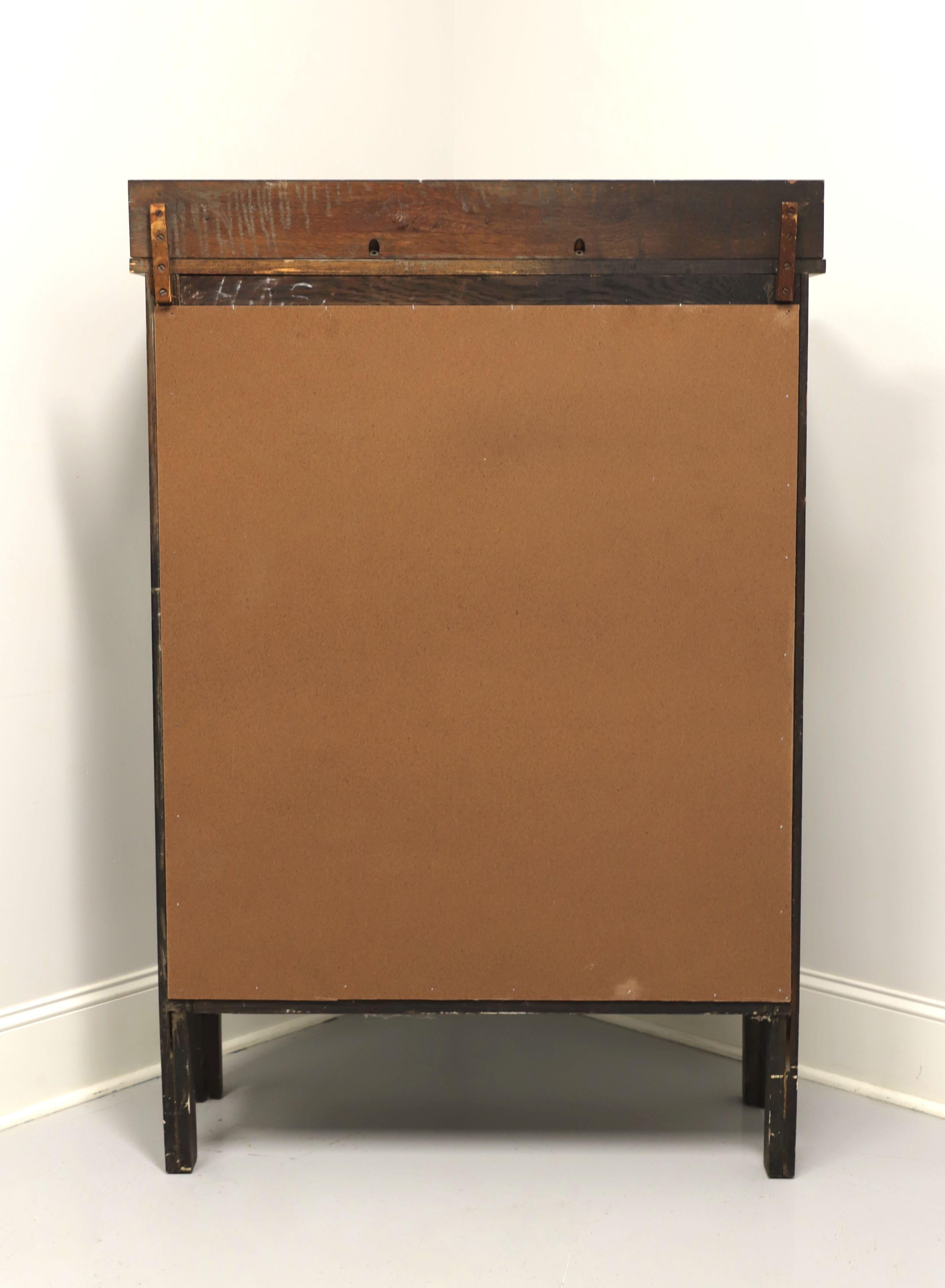 American Antique Tiger Oak Mission Arts & Crafts Bookcase / Curio Cabinet