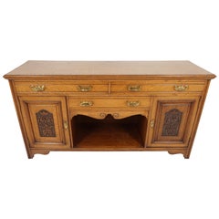 Antique Tiger Oak Sideboard, Credenza, Scotland 1910, B1924