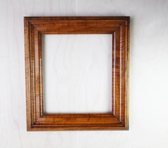 Antique Tiger Stripe Maple Picture Frame. English, 19th Century