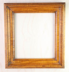 Antique Tiger Stripe Maple Picture Frame. English, 19th Century
