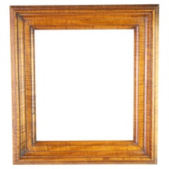 Antique Tiger Stripe Maple Picture Frame. English, 19th Century