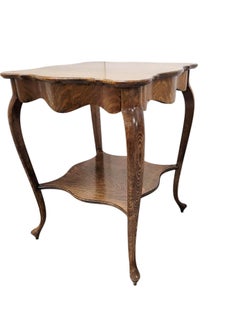 Antique "Tiger's Eye" Quarter Sawn Oak Parlor Table