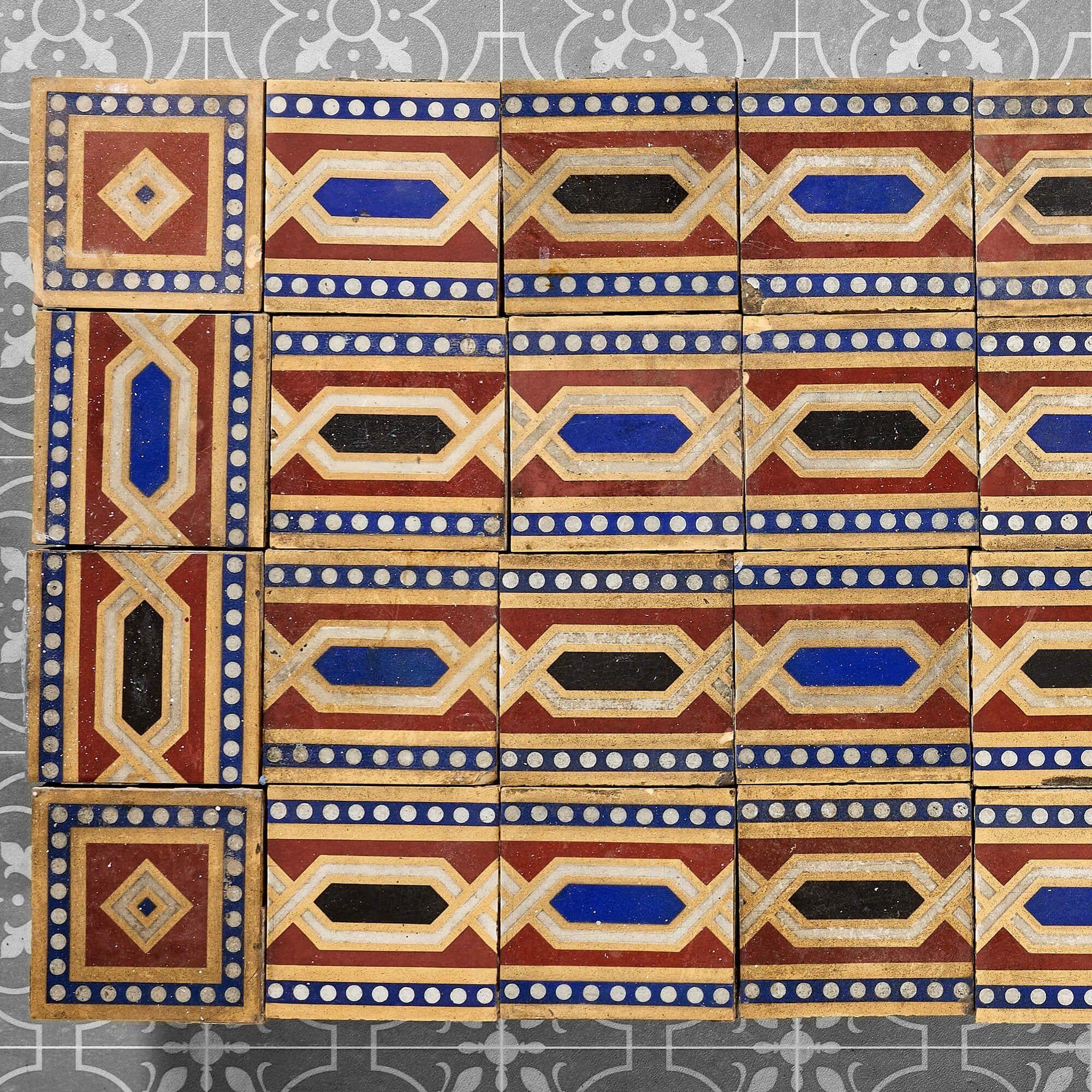 Victorian Antique Tile Splashback by W. Godwin of Lugwardine For Sale