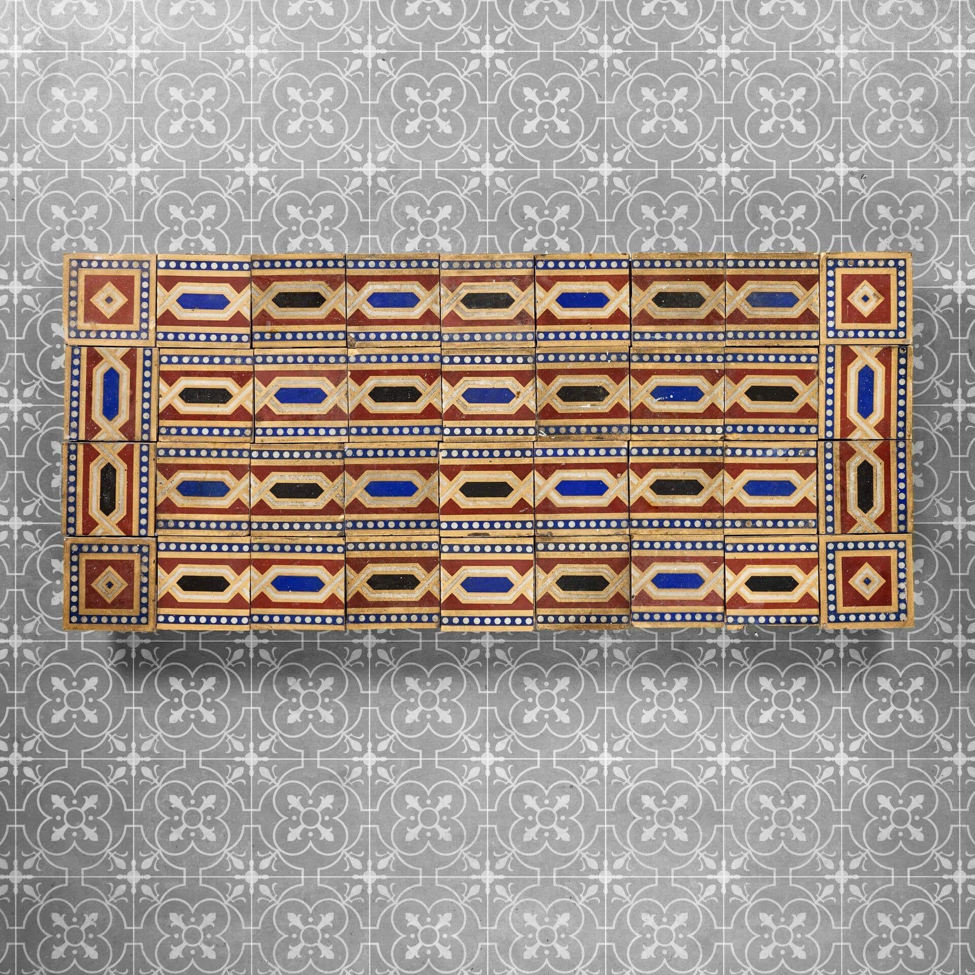 English Antique Tile Splashback by W. Godwin of Lugwardine For Sale