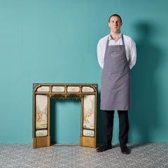 Antique Tiled Fireplace with Ormolu Decoration