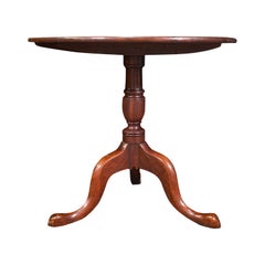 Antique Tilt Top Table, English, Mahogany, Lamp, Wine, Side, Georgian, C.1770