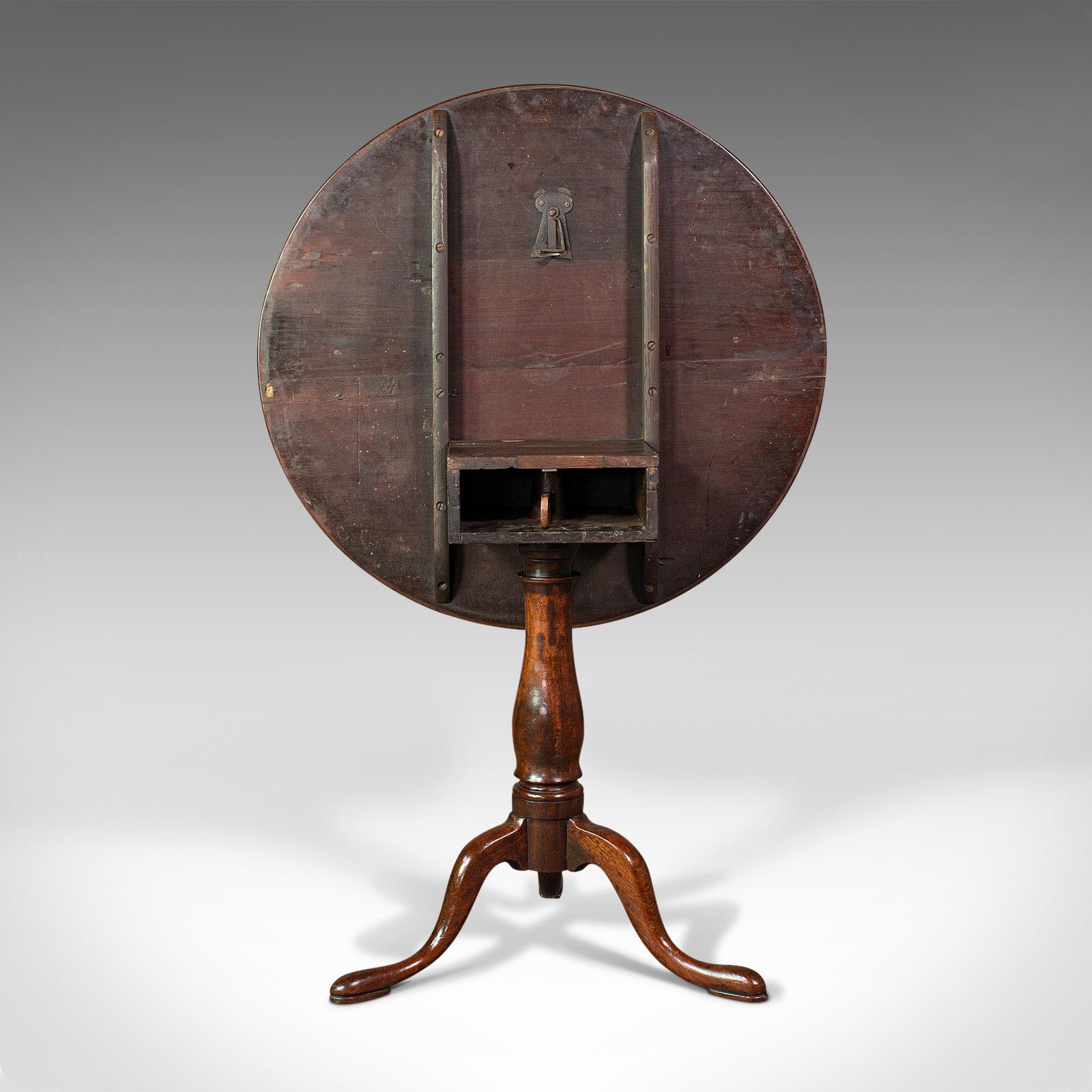 Antique Tilt Top Table, English, Mahogany, Occasional, Wine, Georgian, C.1780 For Sale 2