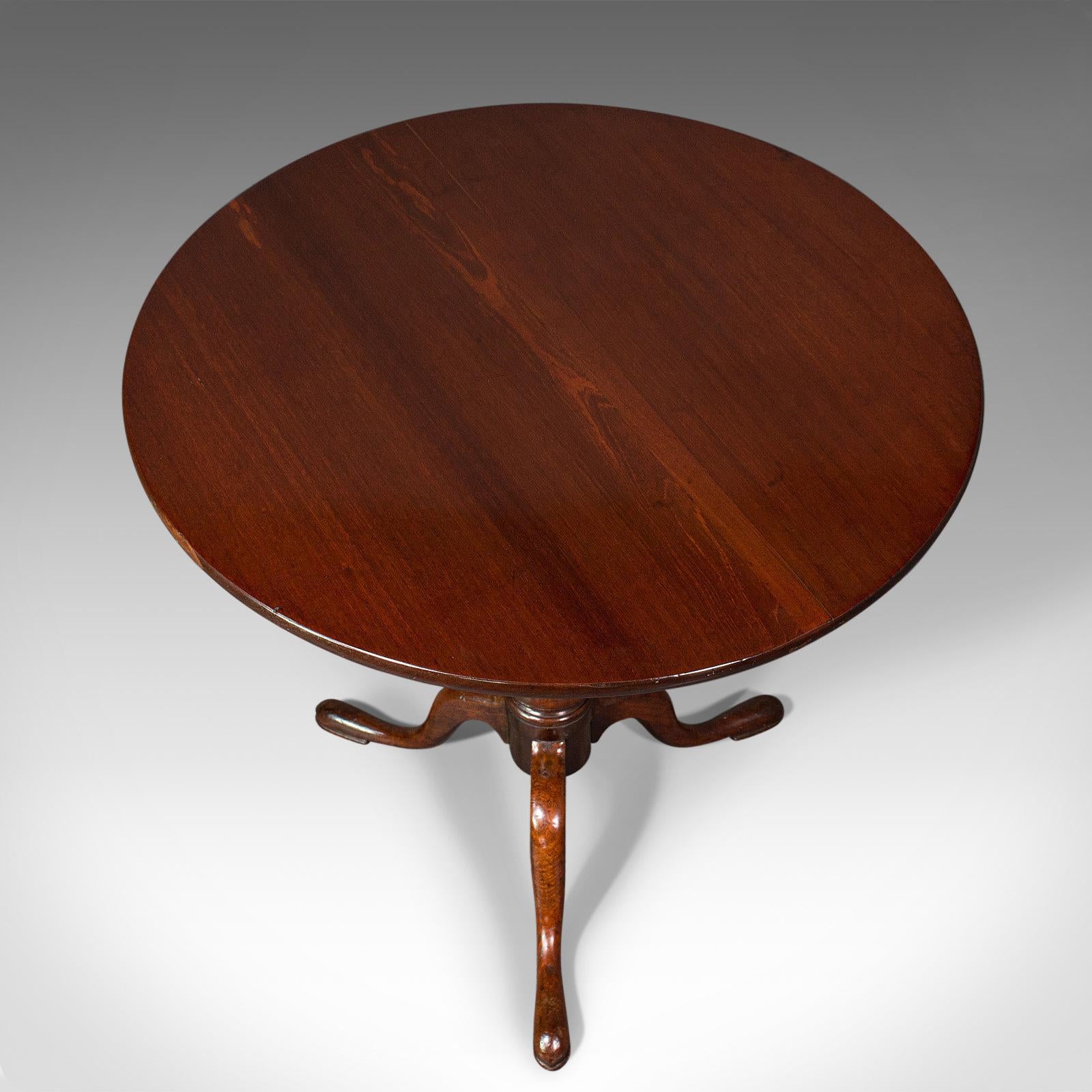 Antique Tilt Top Table, English, Mahogany, Occasional, Wine, Georgian, C.1780 For Sale 3