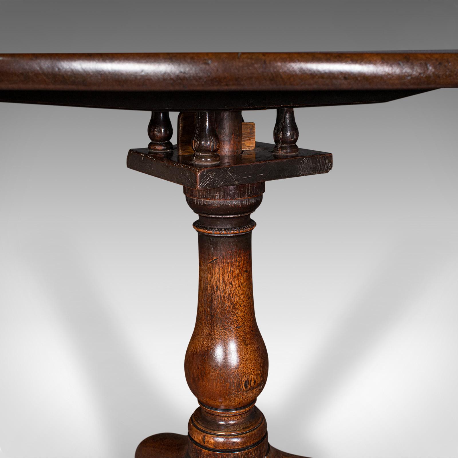 Antique Tilt Top Table, English, Mahogany, Side, Lamp, Rotary, Georgian, C.1760 For Sale 4