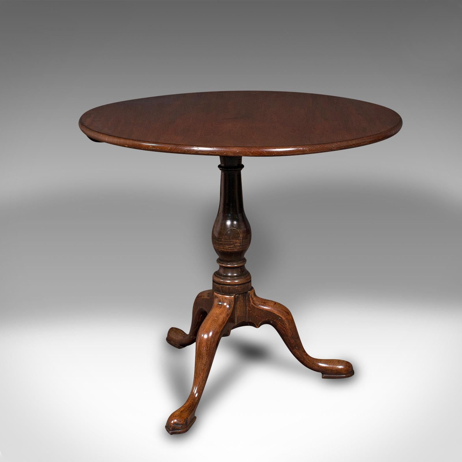 Early 19th Century Antique Tilt Top Table, English, Side, Lamp, Breakfast, Georgian, Circa 1820 For Sale