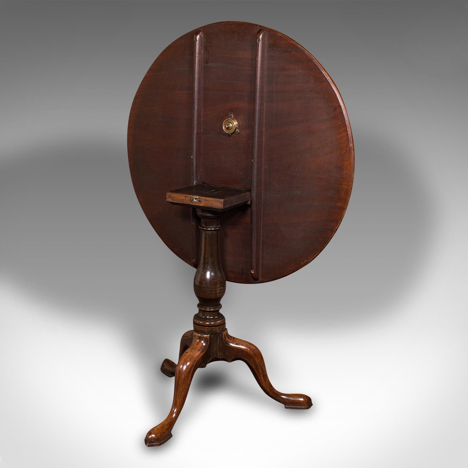 Antique Tilt Top Table, English, Side, Lamp, Breakfast, Georgian, Circa 1820 For Sale 1