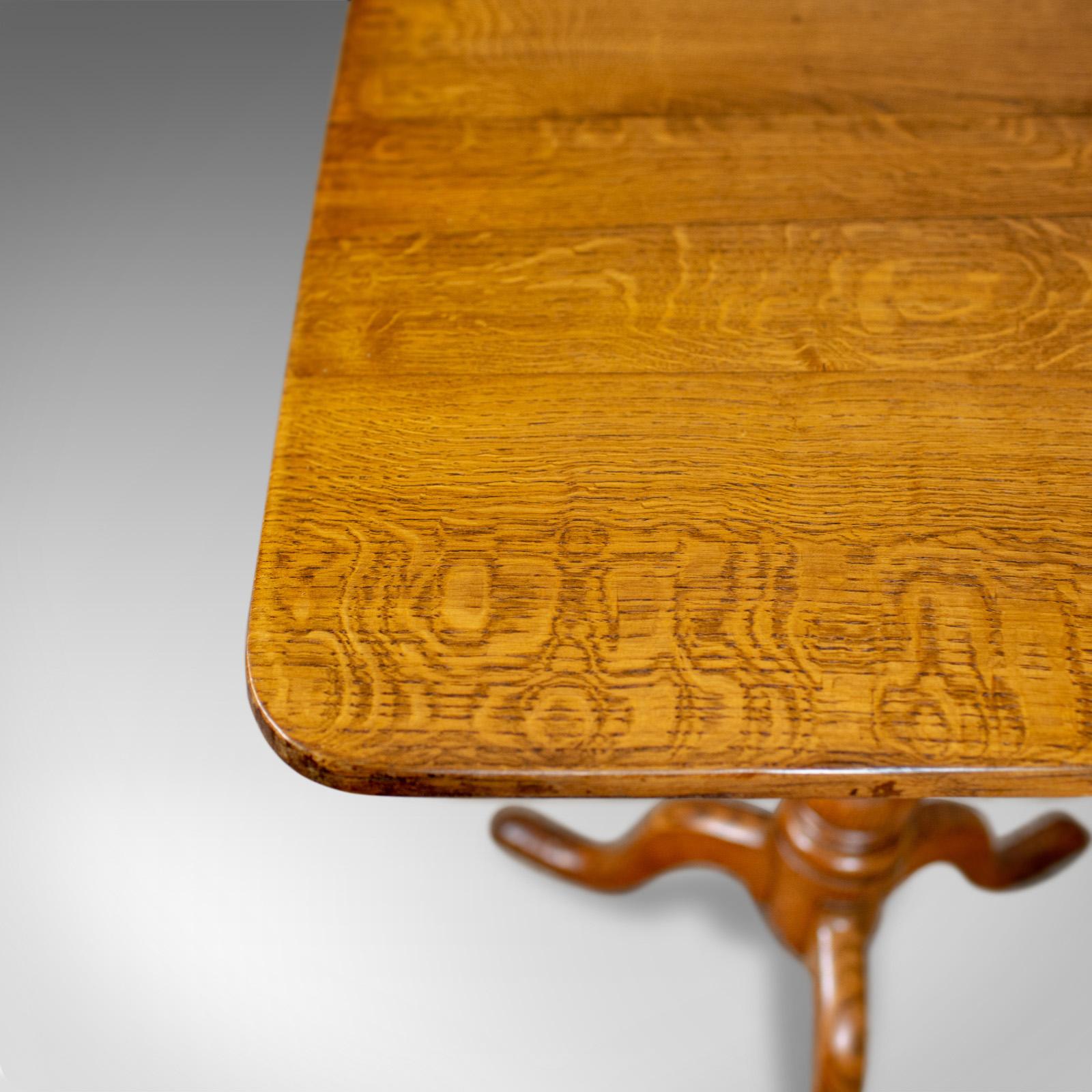 Antique Tilt-Top Table, English, Victorian, Oak, Side, 19th Century, circa 1870 1