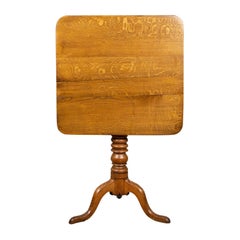 Antique Tilt-Top Table, English, Victorian, Oak, Side, 19th Century, circa 1870