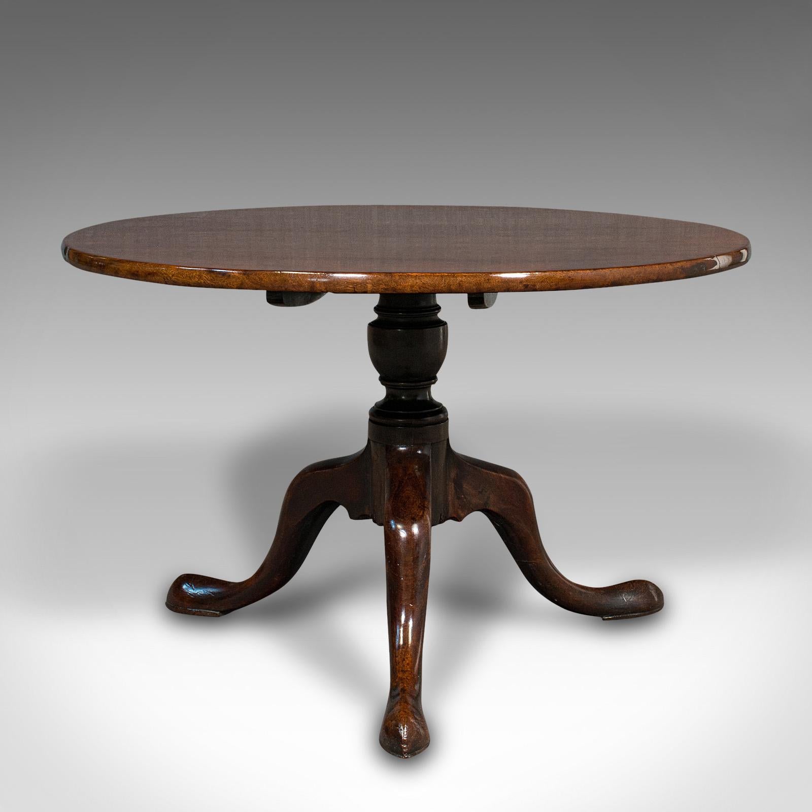 Antique Tilt Top Table, English, Wine, Afternoon Tea, Early Georgian, Circa 1750 In Good Condition For Sale In Hele, Devon, GB