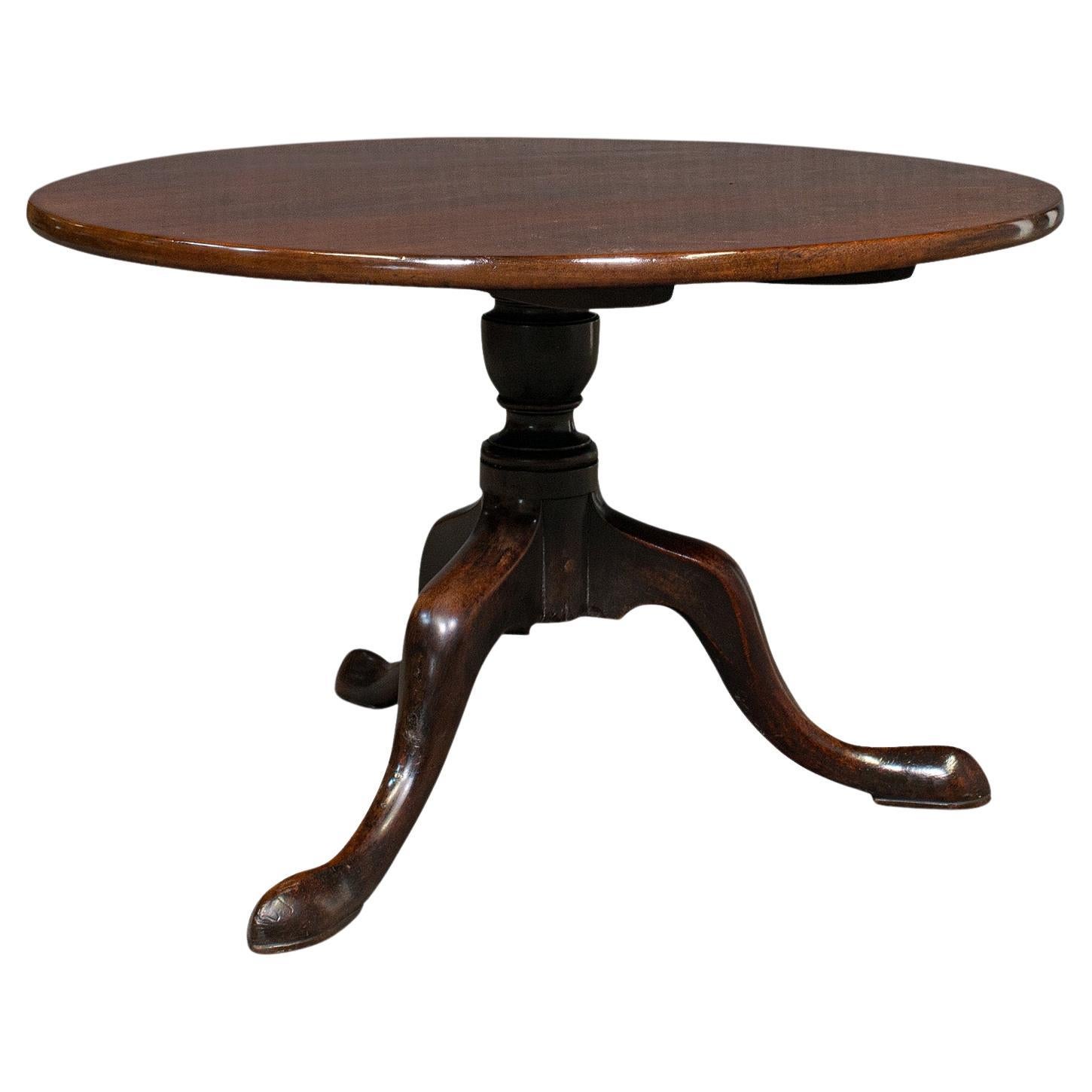 Antique Tilt Top Table, English, Wine, Afternoon Tea, Early Georgian, Circa 1750 For Sale