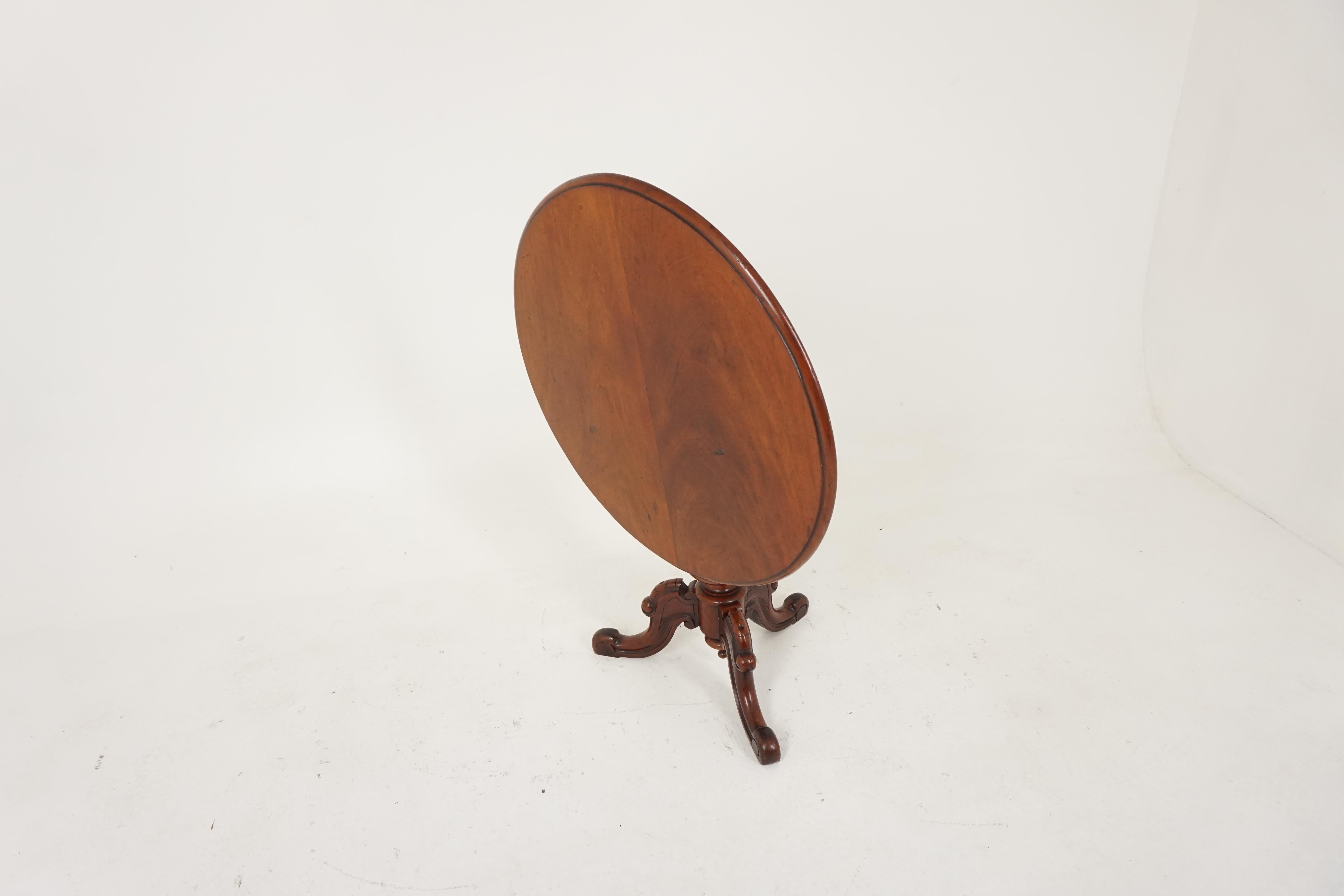 Antique Tilt-Top Table, Victorian Walnut Breakfast Table, Scotland 1880, B1915 2