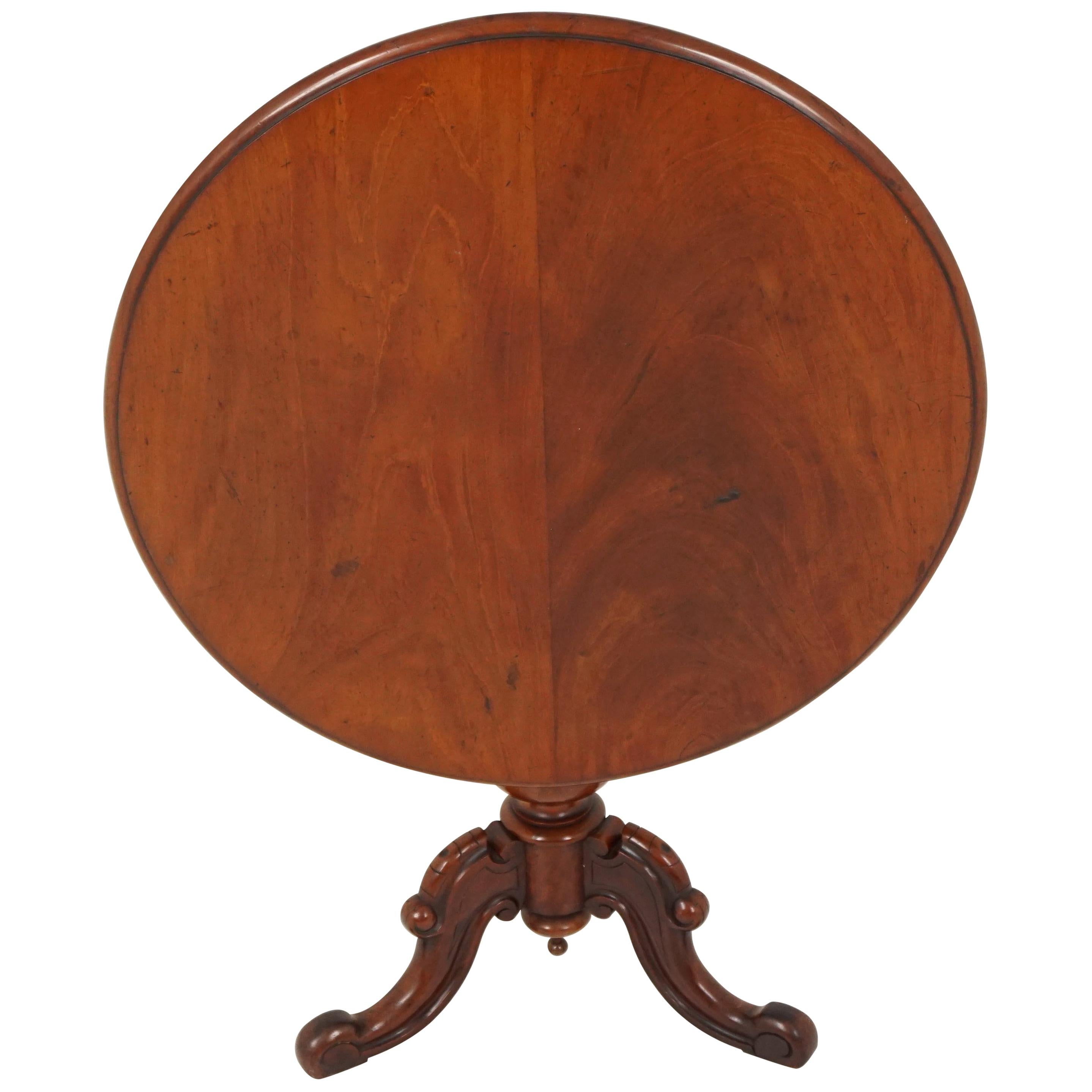 Antique Tilt-Top Table, Victorian Walnut Breakfast Table, Scotland 1880, B1915