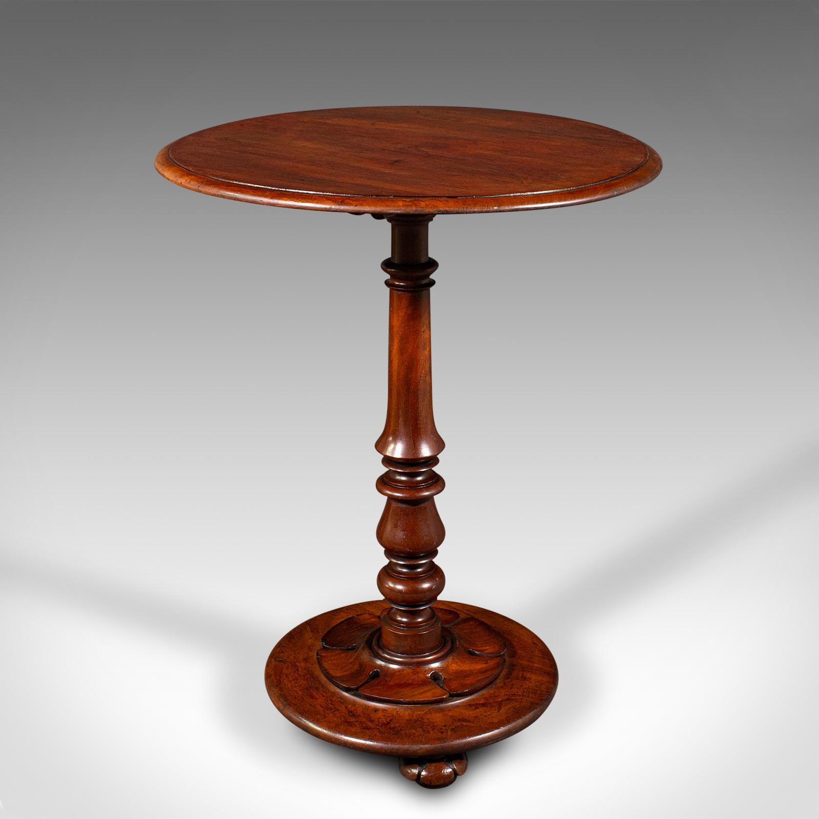 Antique Tilt Top Wine Table, English, Side, Lamp, Occasional, William IV, C.1835 In Good Condition For Sale In Hele, Devon, GB