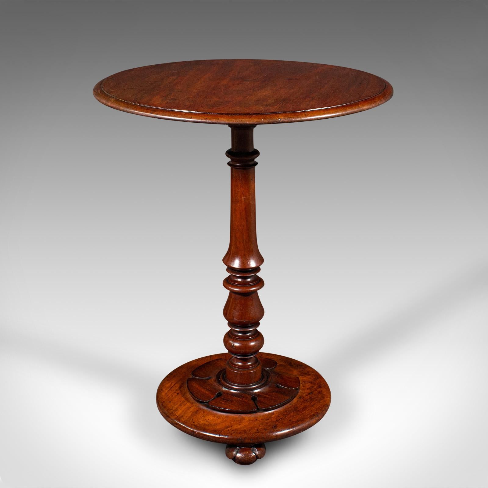 Wood Antique Tilt Top Wine Table, English, Side, Lamp, Occasional, William IV, C.1835 For Sale