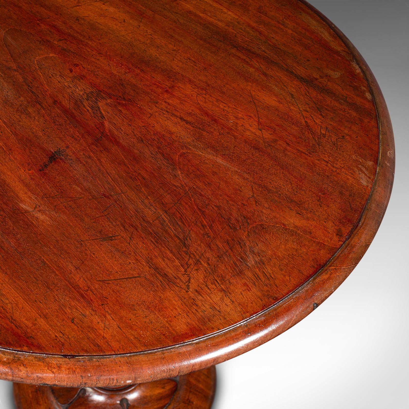 Antique Tilt Top Wine Table, English, Side, Lamp, Occasional, William IV, C.1835 For Sale 3