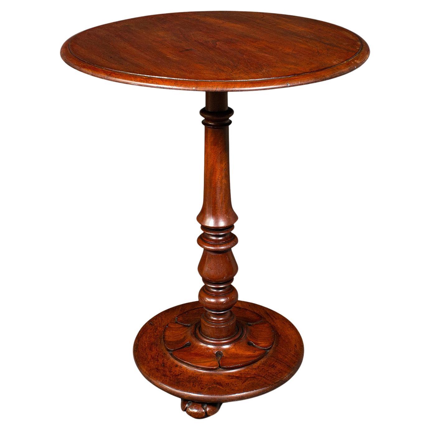 Antique Tilt Top Wine Table, English, Side, Lamp, Occasional, William IV, C.1835 For Sale